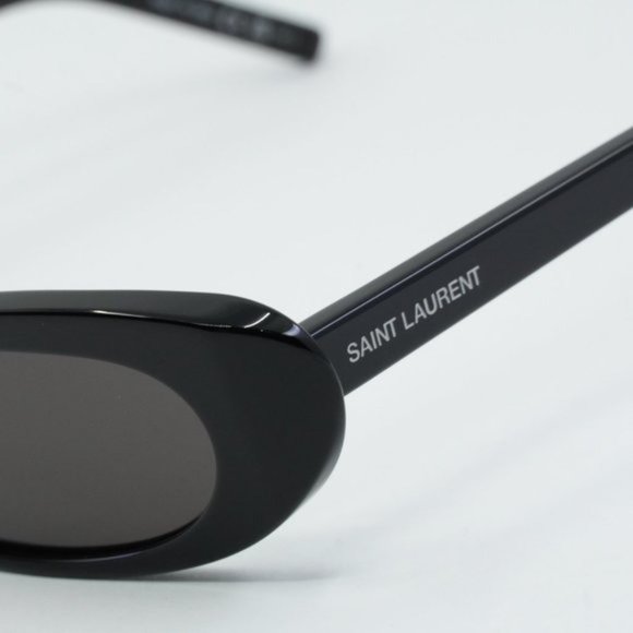 💯 NEW SAINT LAURENT SL557 SHADE 001 BLACK SUNGLASSES - Picture 7 of 14
